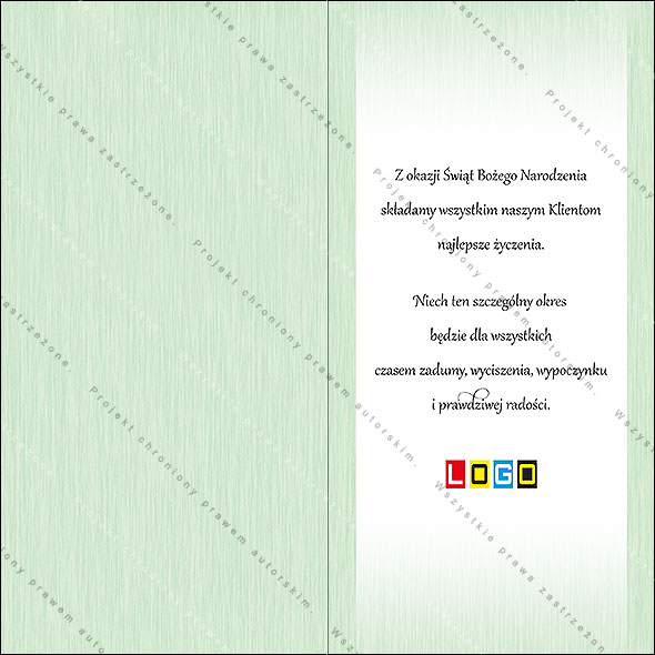 Projekt kartki świątecznej dla firm BN3-092rewers