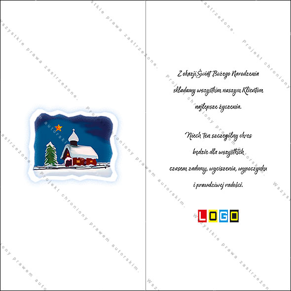 Projekt kartki świątecznej dla firm BN3-095rewers