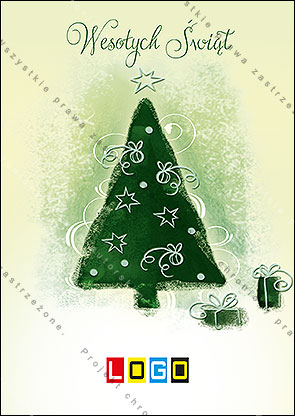 Projekt kartki świątecznej dla firm BZ1-077 awers