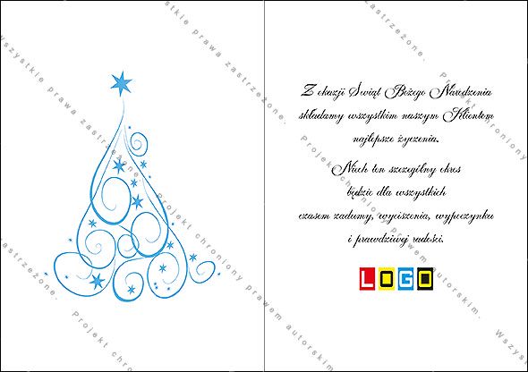 Projekt kartki świątecznej dla firm BN1-010rewers