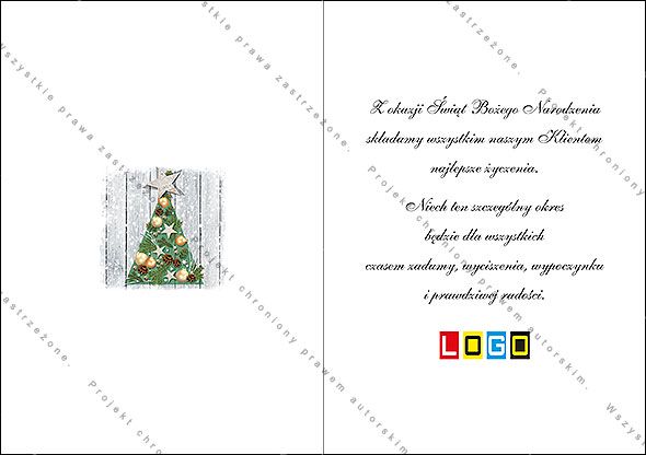 Projekt kartki świątecznej dla firm BN1-025rewers
