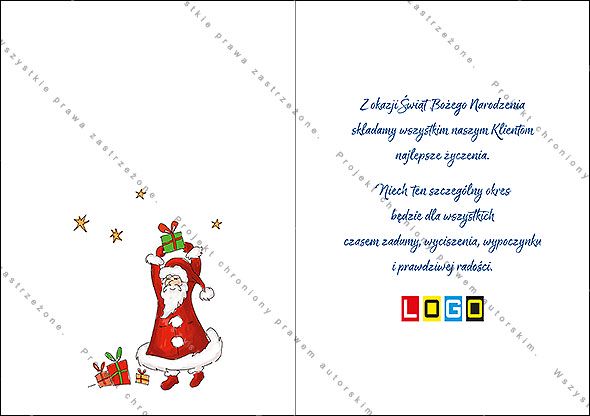 Projekt kartki świątecznej dla firm BN1-034rewers