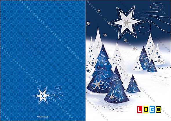 Projekt kartki świątecznej dla firm BN1-045 awers