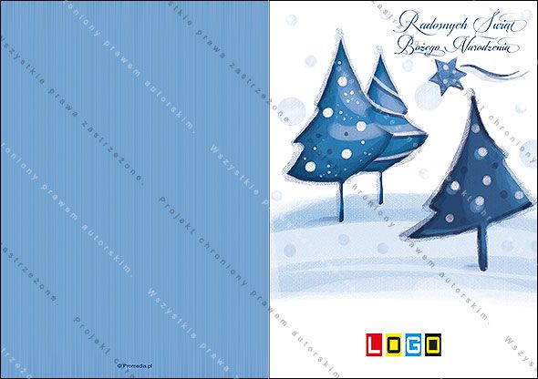 Projekt kartki świątecznej dla firm BN1-053 awers