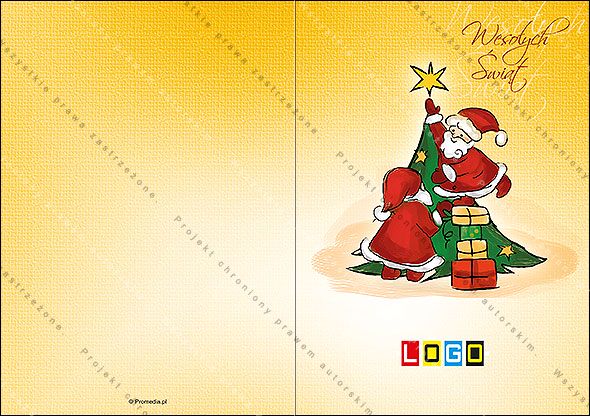 Projekt kartki świątecznej dla firm BN1-071 awers