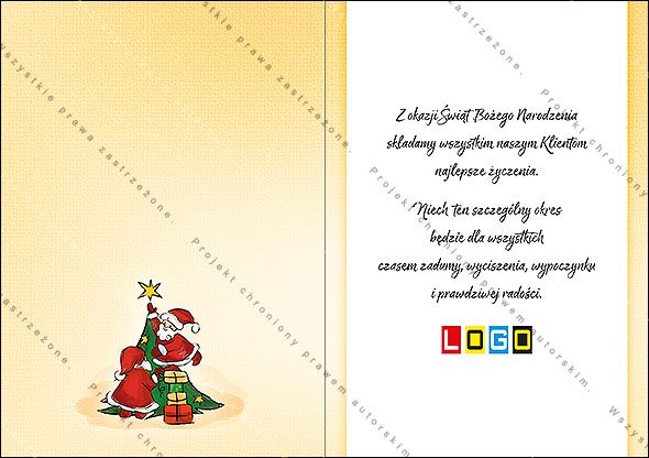 Projekt kartki świątecznej dla firm BN1-071rewers