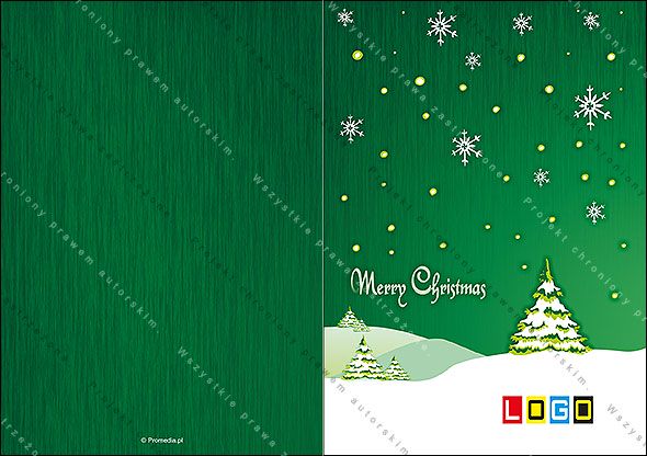 Projekt kartki świątecznej dla firm BN1-092 awers