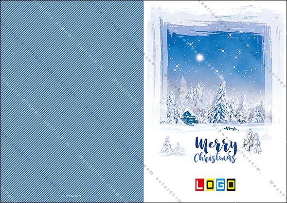 Projekt kartki świątecznej dla firm BN1-097 awers