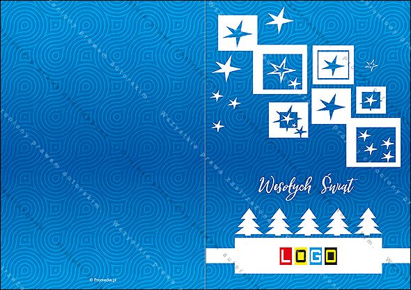 Projekt kartki świątecznej dla firm BN1-098 awers