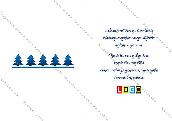 Projekt kartki świątecznej dla firm BN1-098rewers