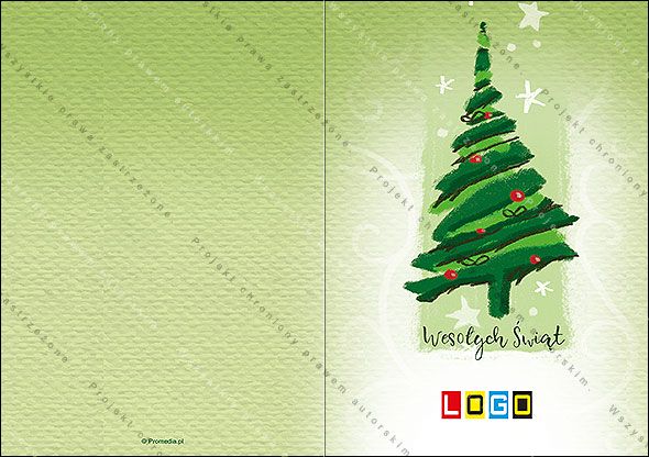 Projekt kartki świątecznej dla firm BN1-229 awers