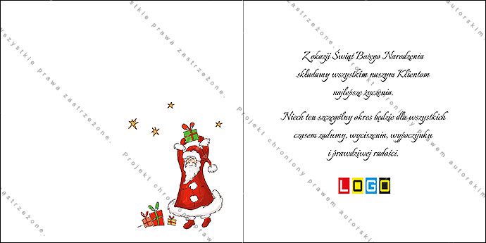 Projekt kartki świątecznej dla firm BN2-034rewers