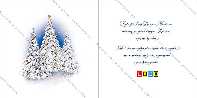 Projekt kartki świątecznej dla firm BN2-048rewers