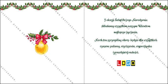 Projekt kartki świątecznej dla firm BN2-052rewers