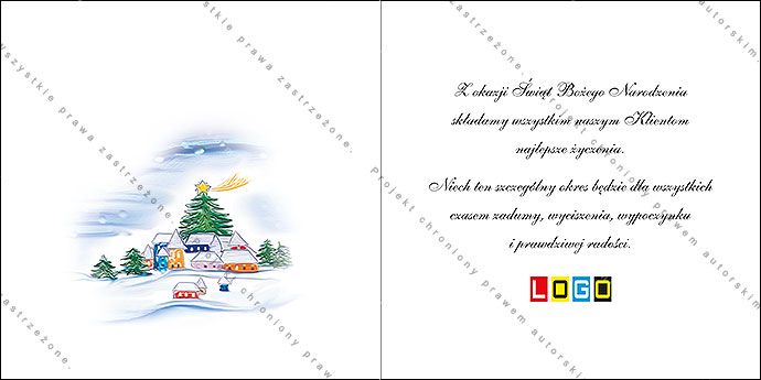 Projekt kartki świątecznej dla firm BN2-055rewers