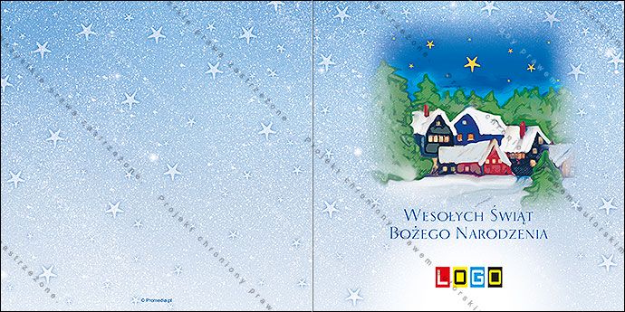 Projekt kartki świątecznej dla firm BN2-060 awers