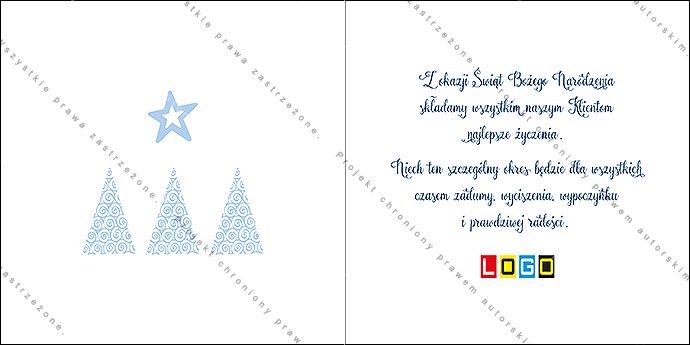Projekt kartki świątecznej dla firm BN2-061rewers