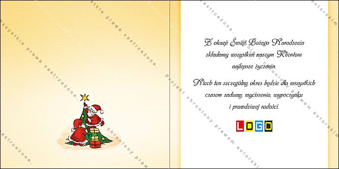 Projekt kartki świątecznej dla firm BN2-071rewers