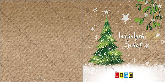 Projekt kartki świątecznej dla firm BN2-072 awers