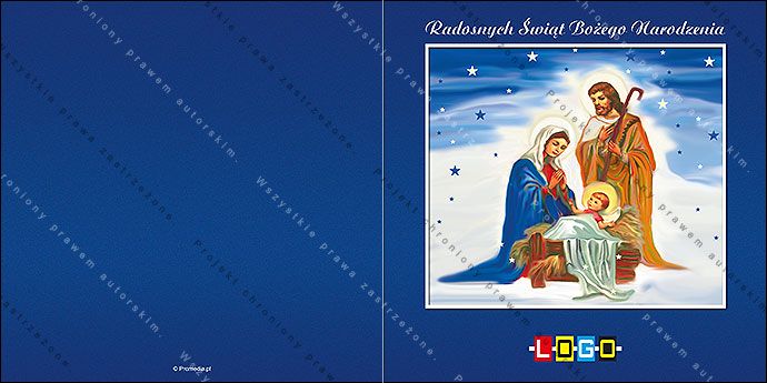Projekt kartki świątecznej dla firm BN2-074 awers