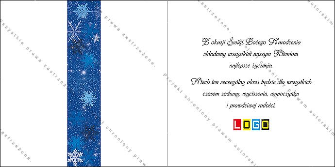 Projekt kartki świątecznej dla firm BN2-076rewers