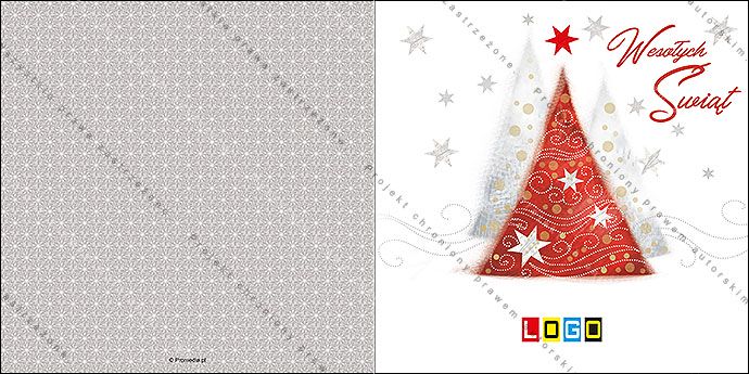 Projekt kartki świątecznej dla firm BN2-085 awers