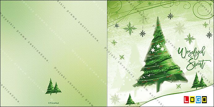 Projekt kartki świątecznej dla firm BN2-088 awers
