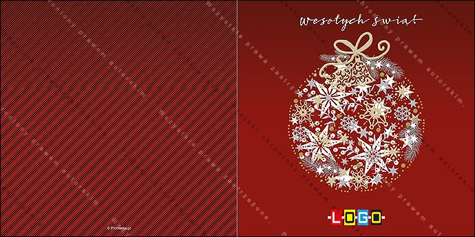 Projekt kartki świątecznej dla firm BN2-094 awers