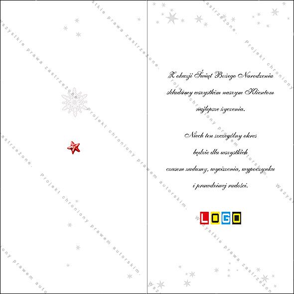 Projekt kartki świątecznej dla firm BN3-012rewers