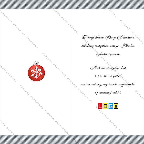Projekt kartki świątecznej dla firm BN3-014rewers