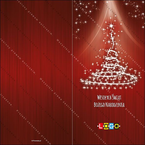 Projekt kartki świątecznej dla firm BN3-020 awers