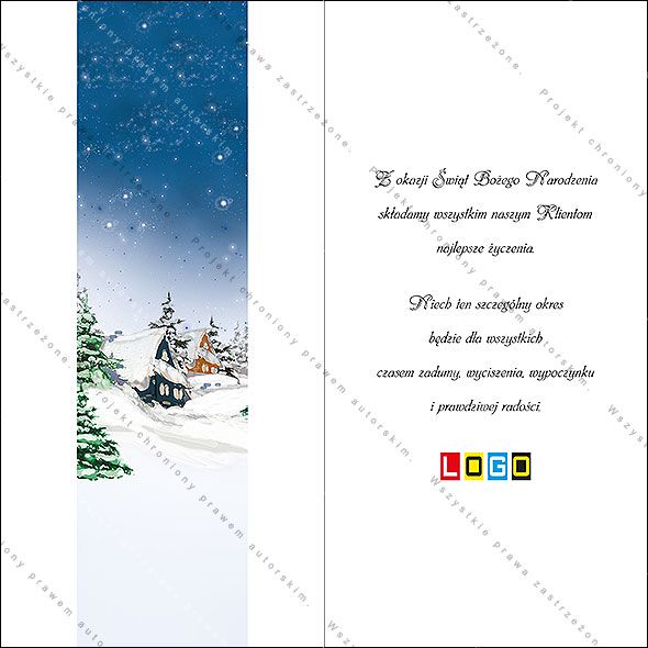 Projekt kartki świątecznej dla firm BN3-021rewers