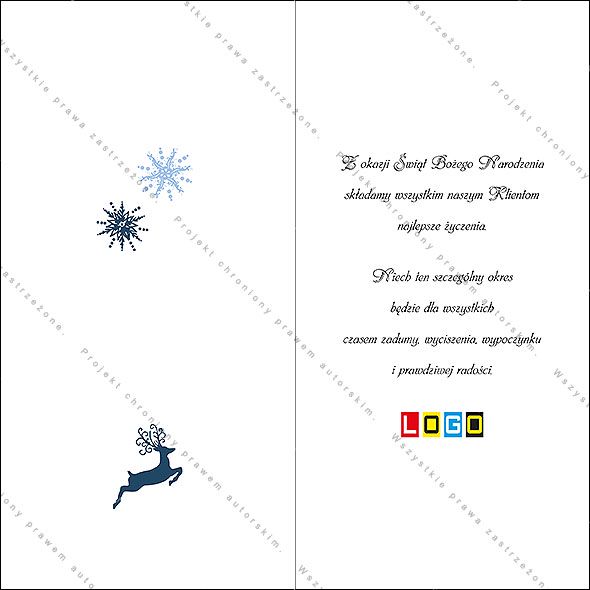 Projekt kartki świątecznej dla firm BN3-026rewers