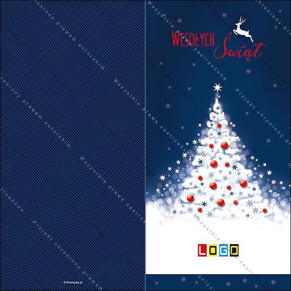 Projekt kartki świątecznej dla firm BN3-035 awers