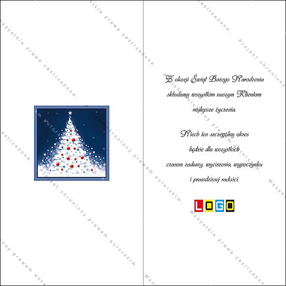 Projekt kartki świątecznej dla firm BN3-035rewers