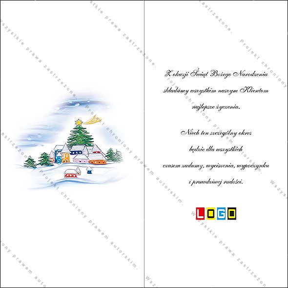 Projekt kartki świątecznej dla firm BN3-055rewers
