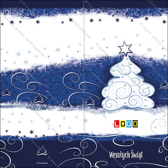 Projekt kartki świątecznej dla firm BN3-056 awers