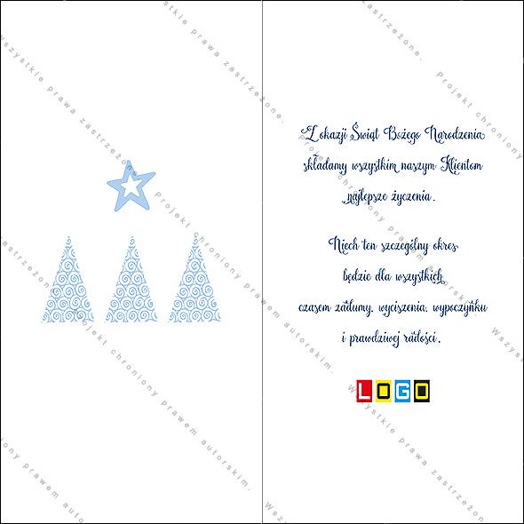 Projekt kartki świątecznej dla firm BN3-061rewers