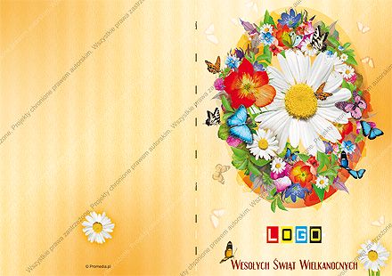 Projekt kartki wielkanocnej dla firm WN1-135 awers